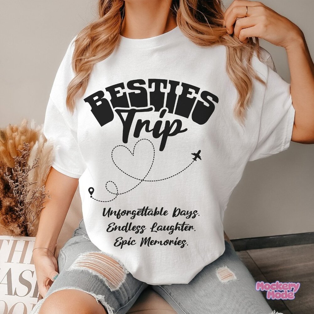 Besties Trip T-Shirt, Friendship Travel Tee. Girls Trip Shirt